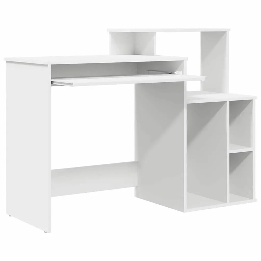 Desk Engineered Wood 120.5 x 44 x 88.5 cm White