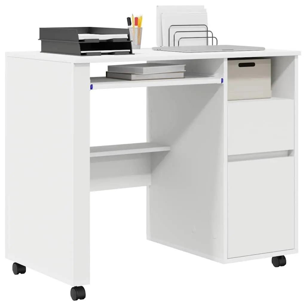 Mobile Office Workstation with Lockable Wheels