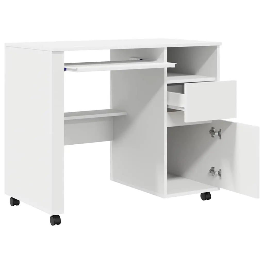 Mobile Office Workstation with Lockable Wheels