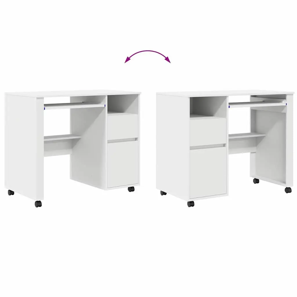 Mobile Office Workstation with Lockable Wheels
