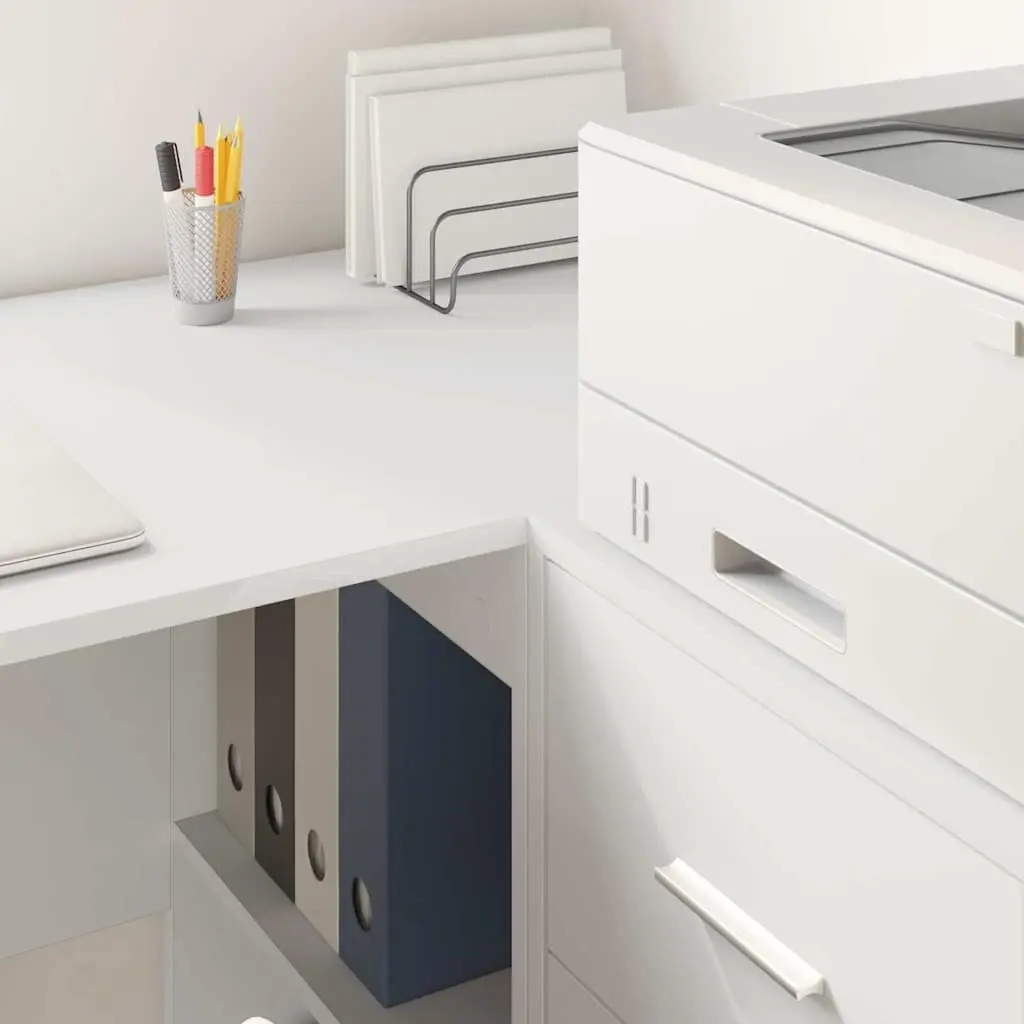 Office Desk Engineered Wood 102x50x75cm White