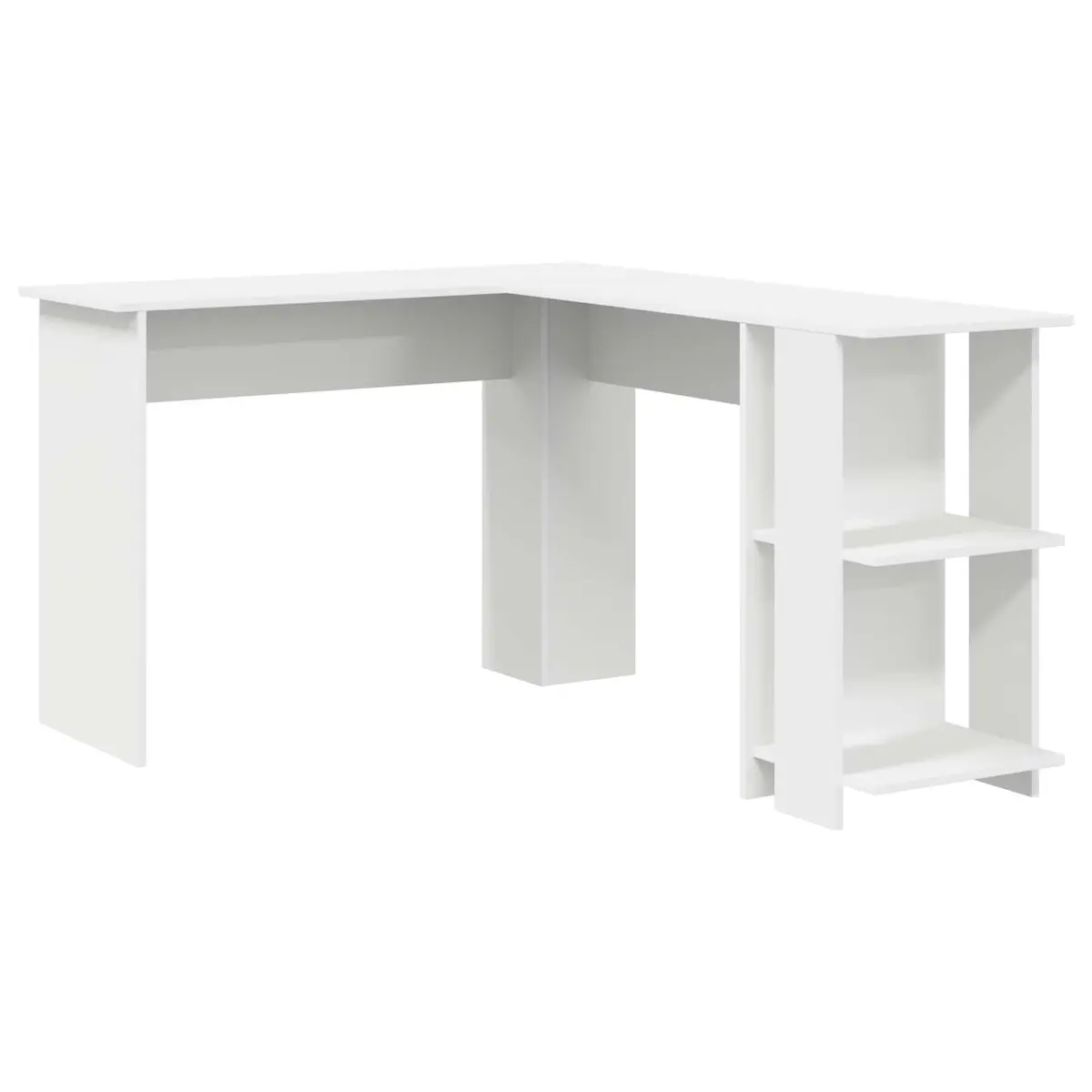 Corner Desk Engineered Wood 140 x 113.5 x 75 cm White