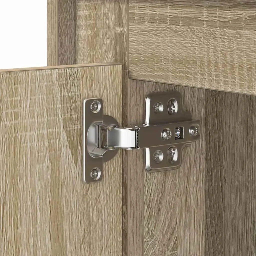 Bedside Cabinet Set with LED Lights and USB Port