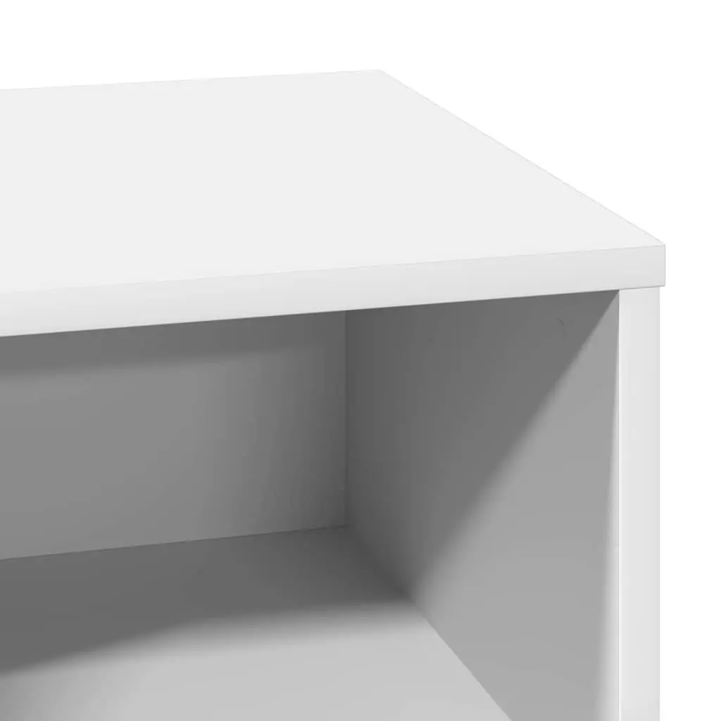 Bedside Cabinet Set in White Engineered Wood