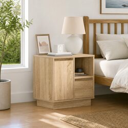 Durable Bedside Cabinet with Drawer for Bedroom Storage
