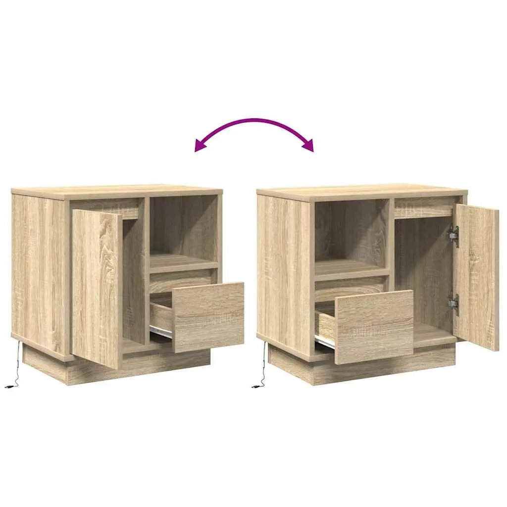 Bedside Cabinet with Drawer for Bedroom Storage
