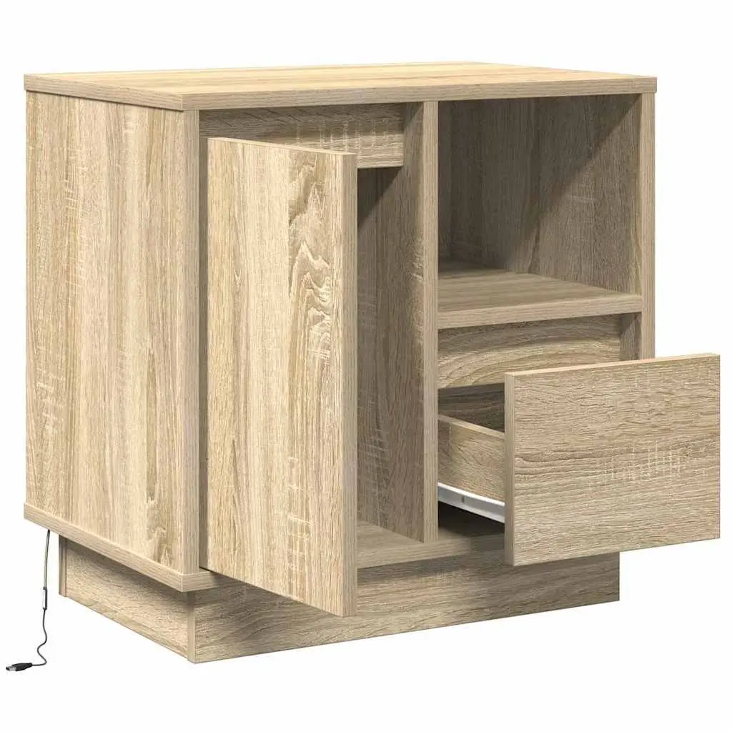 Bedside Cabinet with Drawer for Bedroom Storage