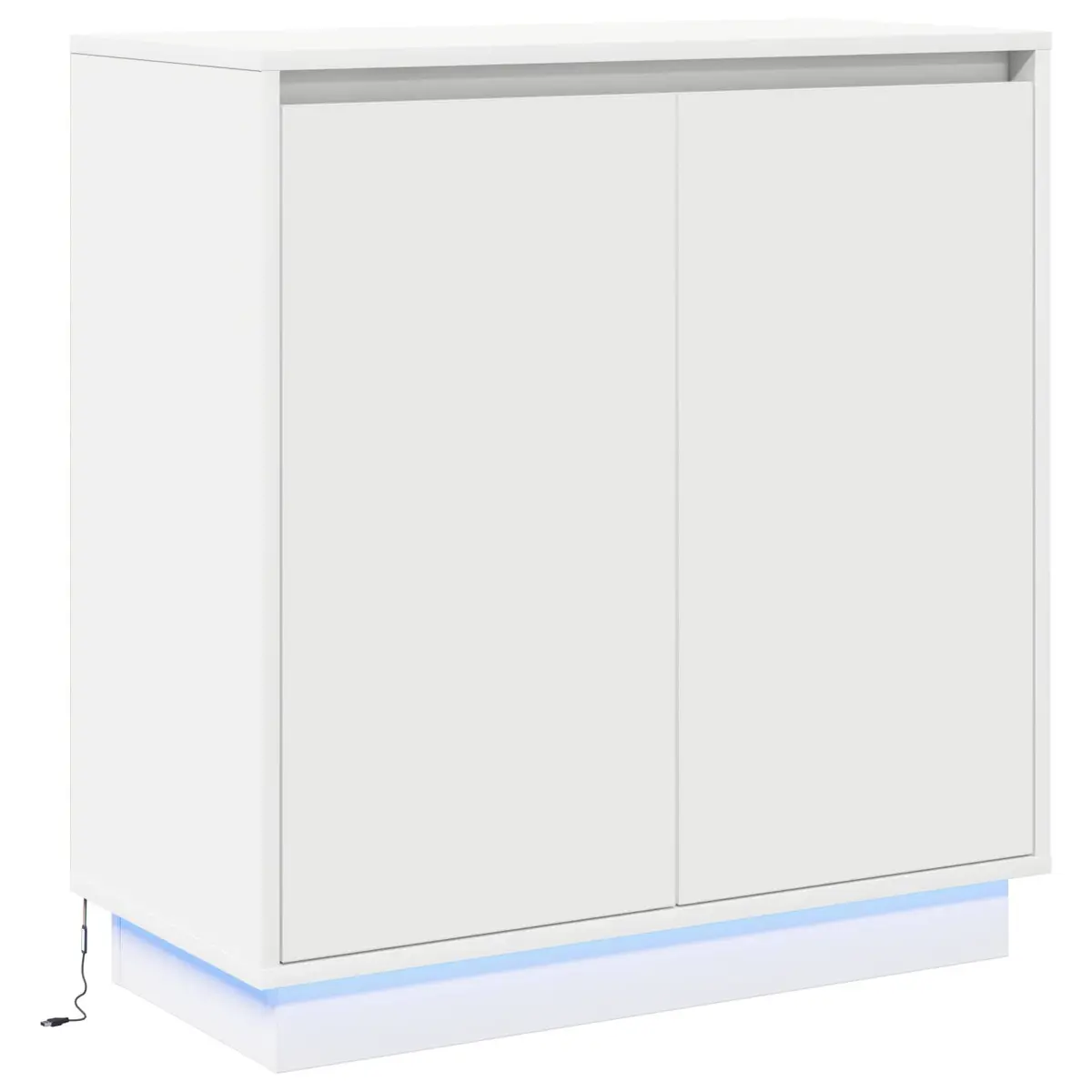 White LED Sideboard Storage Cabinet with RGB Lighting