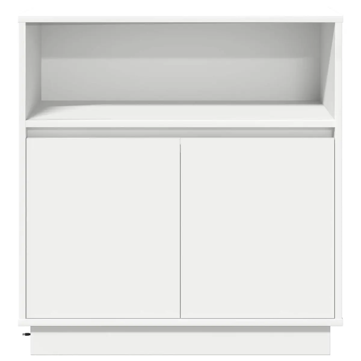 White LED Sideboard with Modern Storage and RGB Lighting