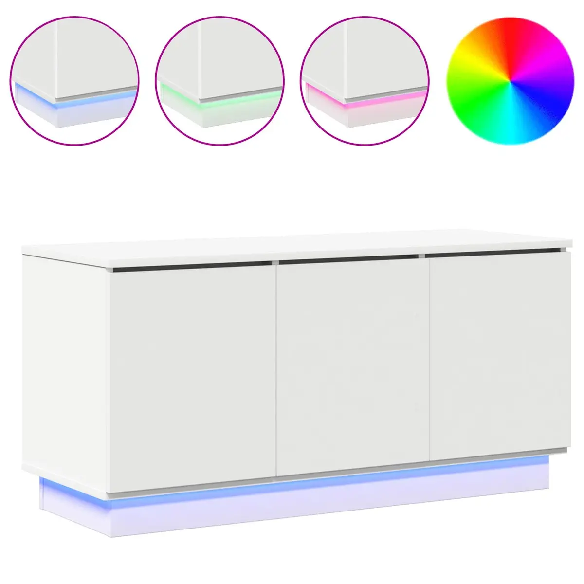 TV Cabinet Engineered Wood 100x38x49cm White