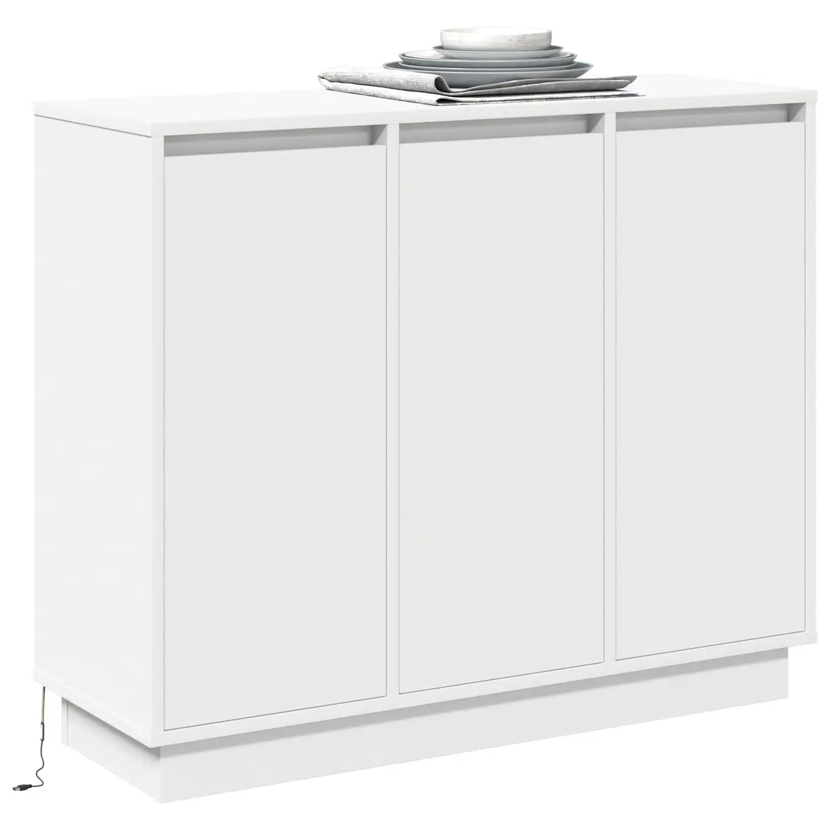 LED Sideboard in White with Integrated Lights