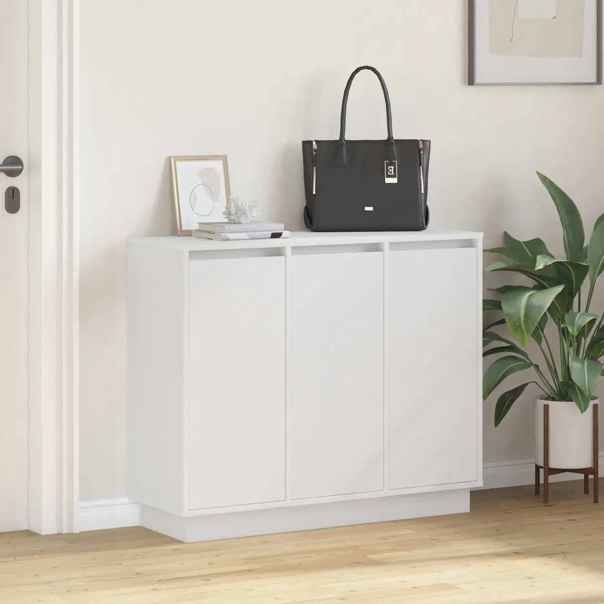LED Sideboard in White with Integrated Lights
