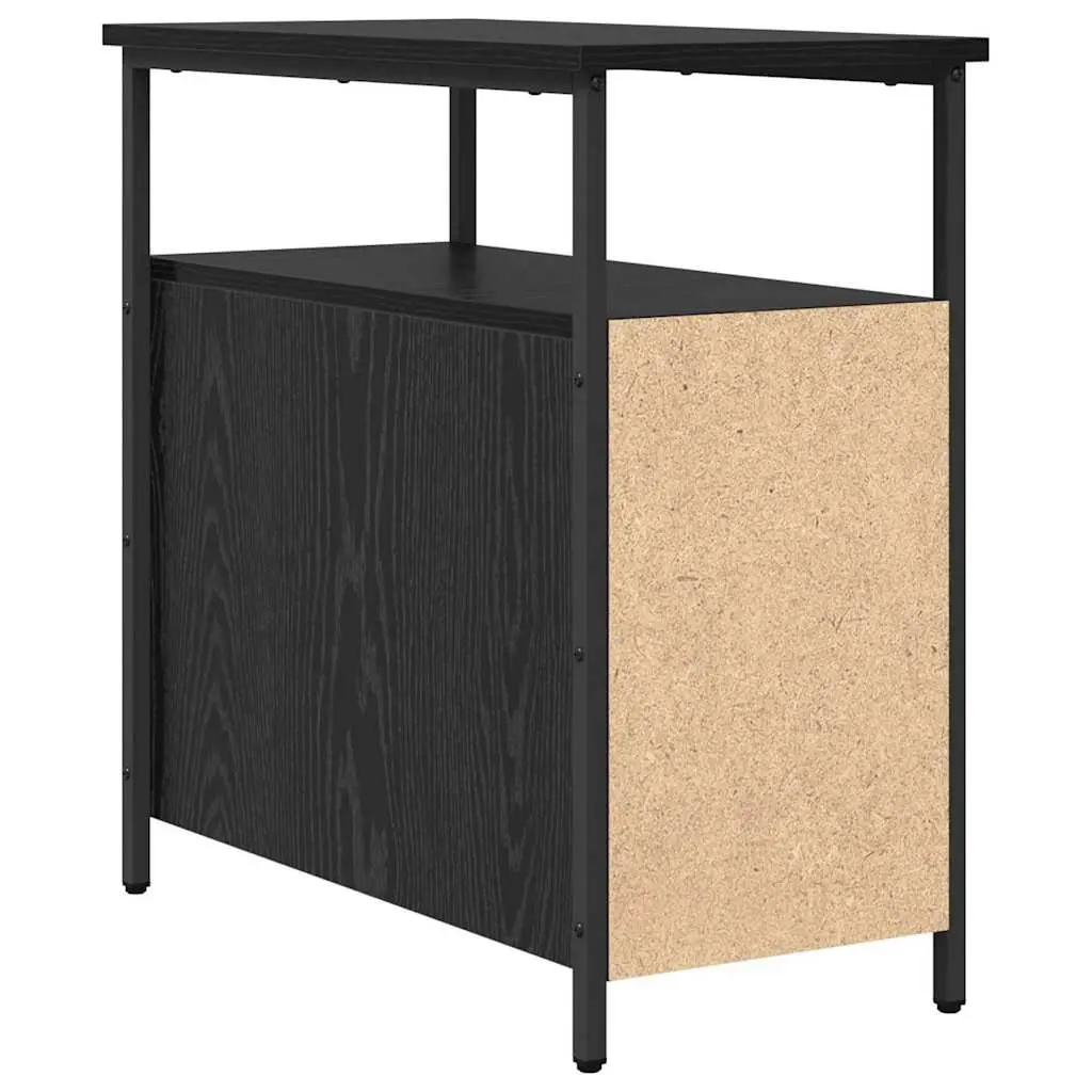 Bedside Cabinet Engineered Wood 30 x 60 x 60 cm Black 2 Pieces