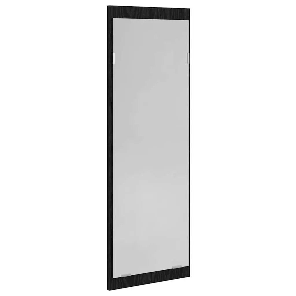 Hallway Furniture Set Engineered Wood 4 Piece Storage Bench Mirror Coat Racks Black