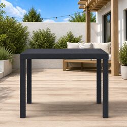 Sturdy Anthracite Outdoor Garden Table 100x100x73cm