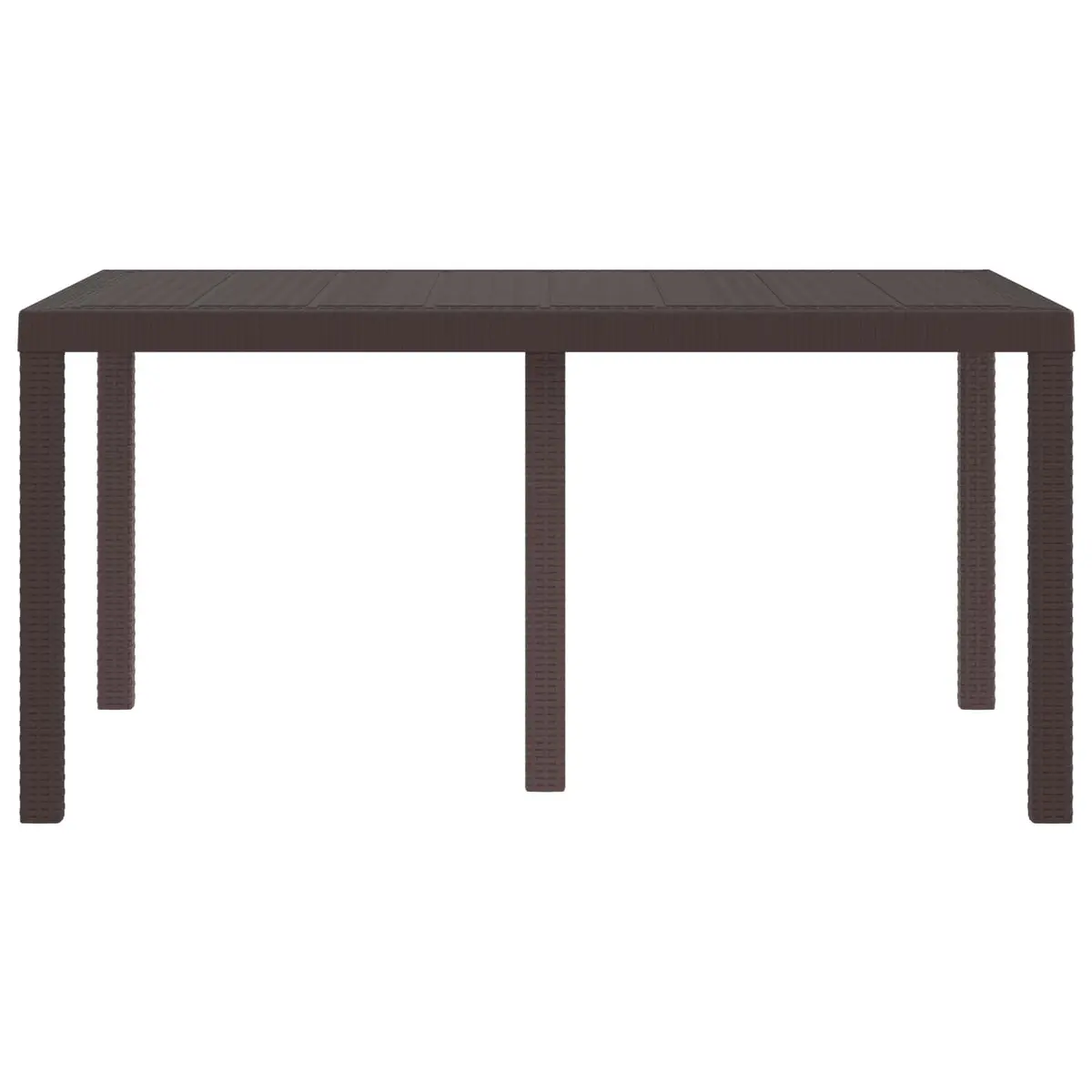 Rectangular Outdoor Garden Table in Brown