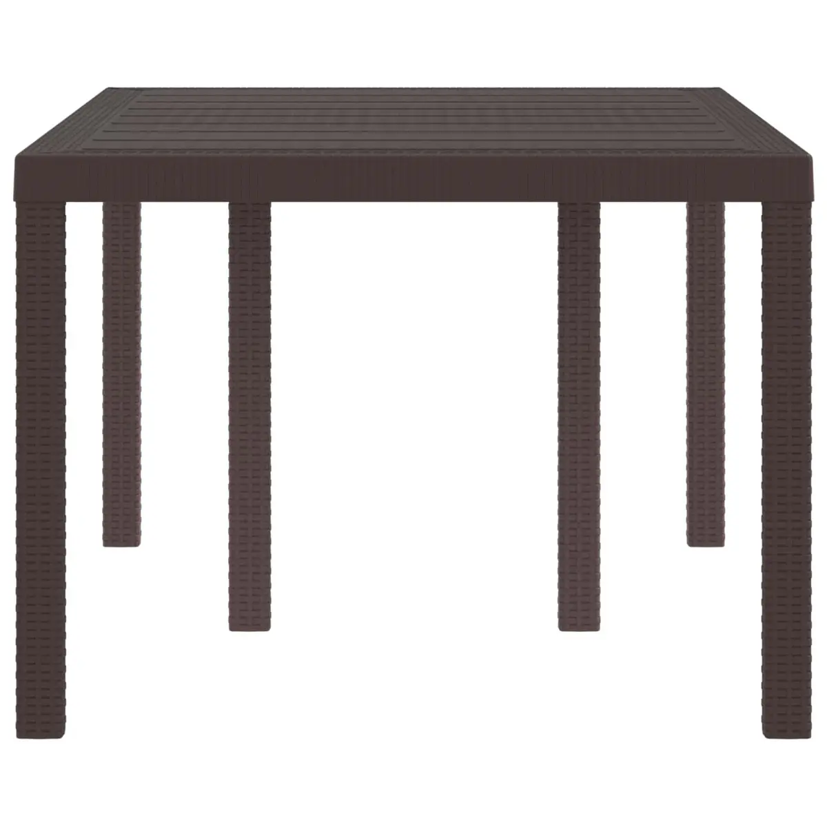 Rectangular Outdoor Garden Table in Brown