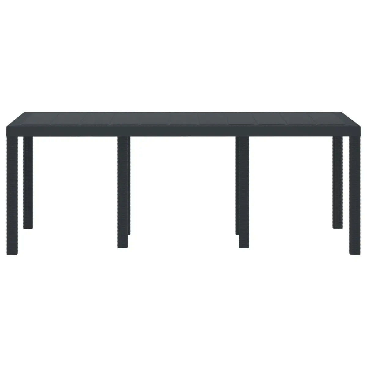 Rectangular Anthracite Garden Table with Steel Frame
