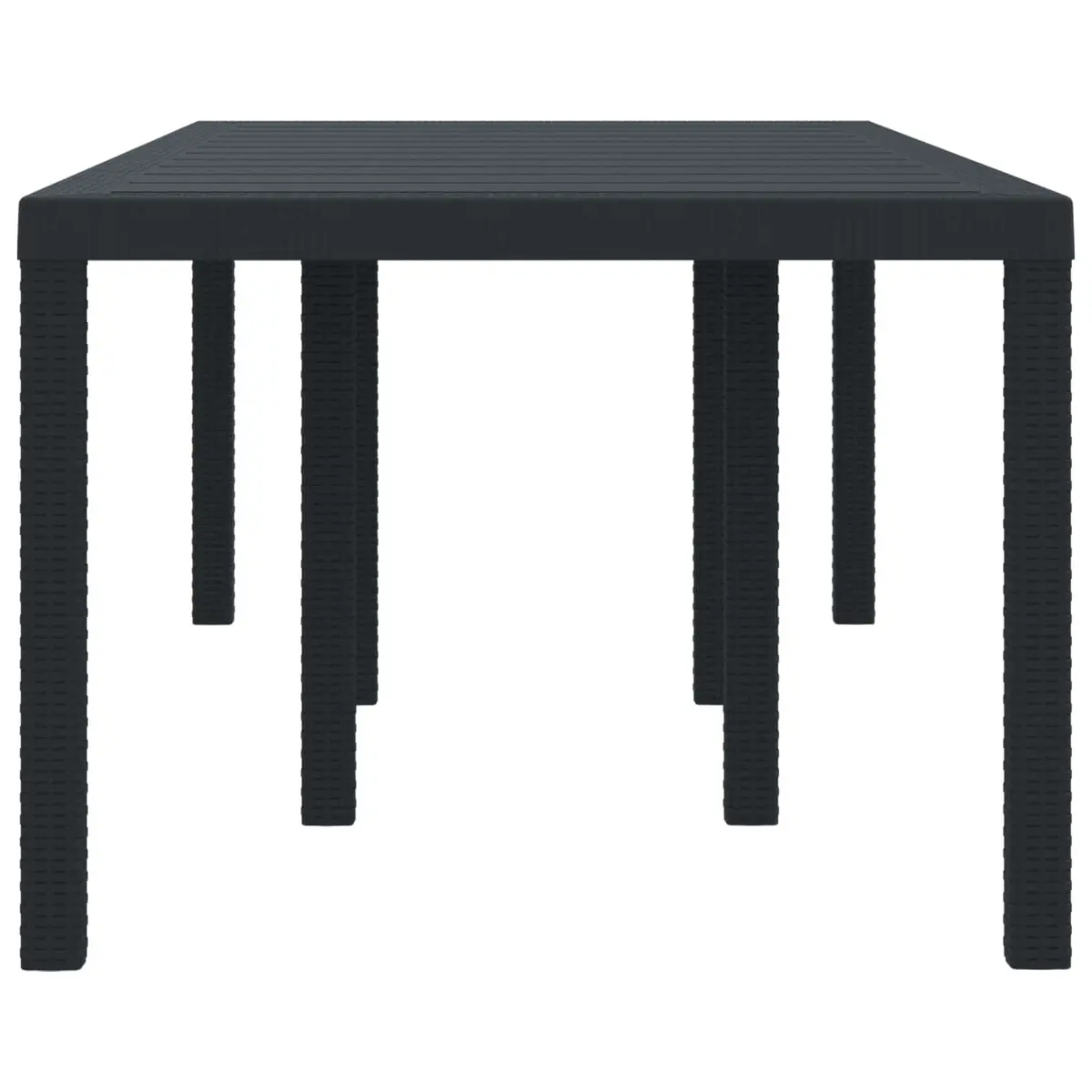 Rectangular Anthracite Garden Table with Steel Frame
