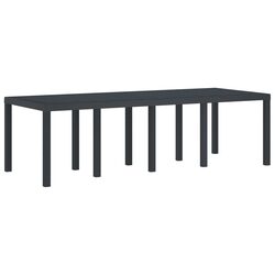 Anthracite Garden Dining Table 250 x 100 x 73 cm