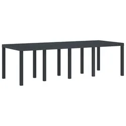 Anthracite Garden Dining Table 250 x 100 x 73 cm