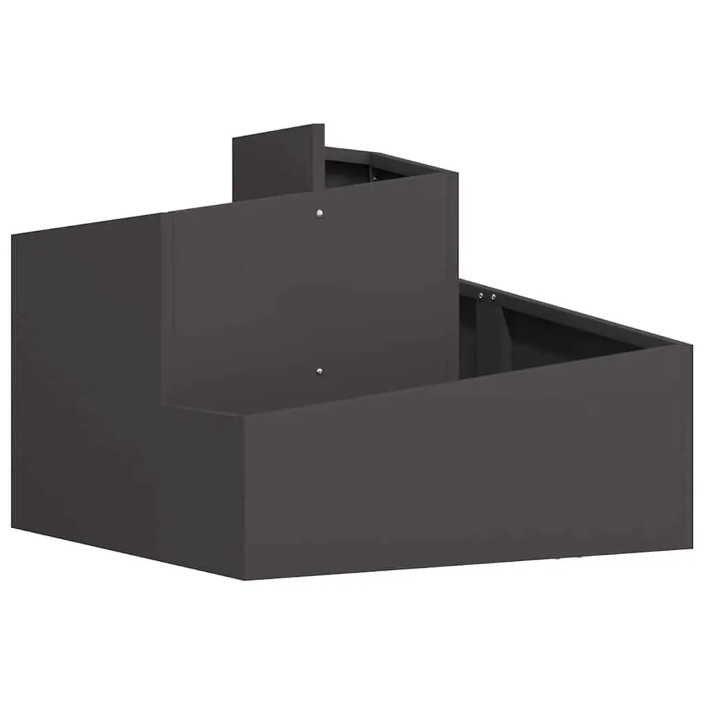 Black Metal Garden Planter 60x60x50cm