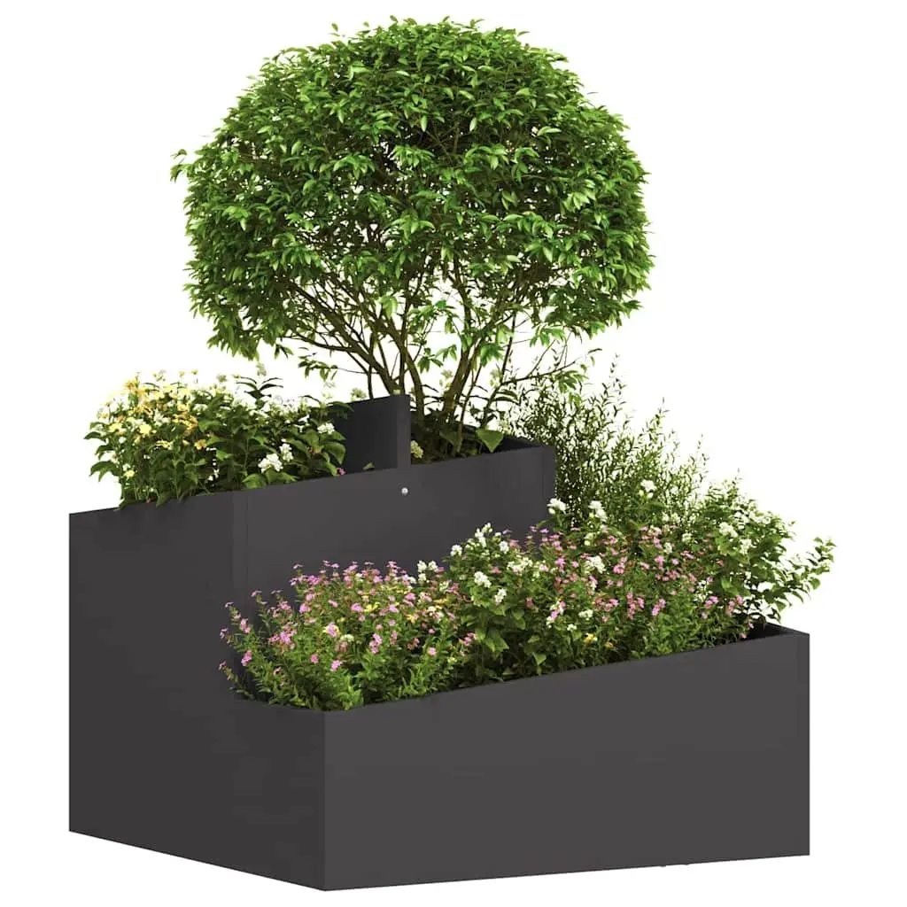 Black Metal Garden Planter 60x60x50cm