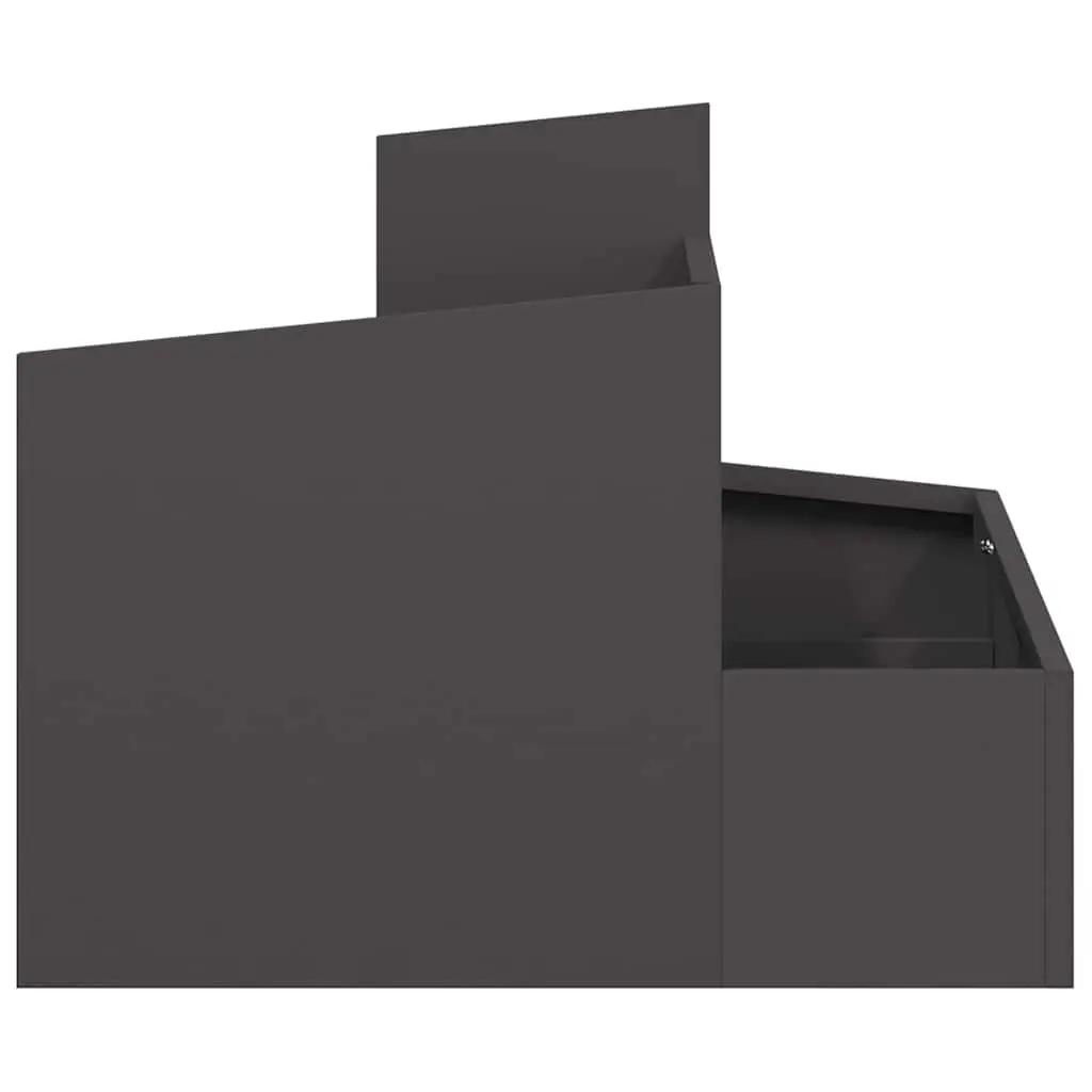 Black Metal Garden Planter 60x60x50cm