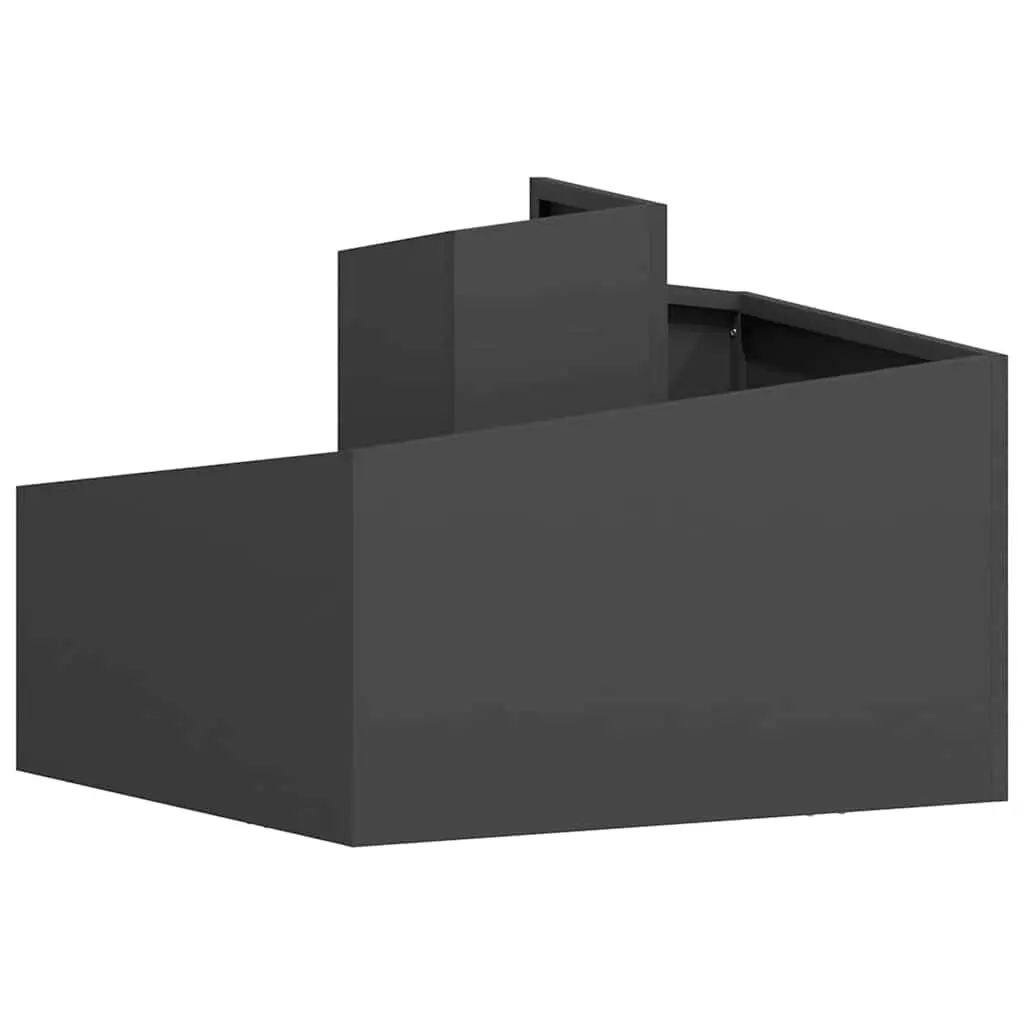 Black Metal Garden Planter 60x60x50cm