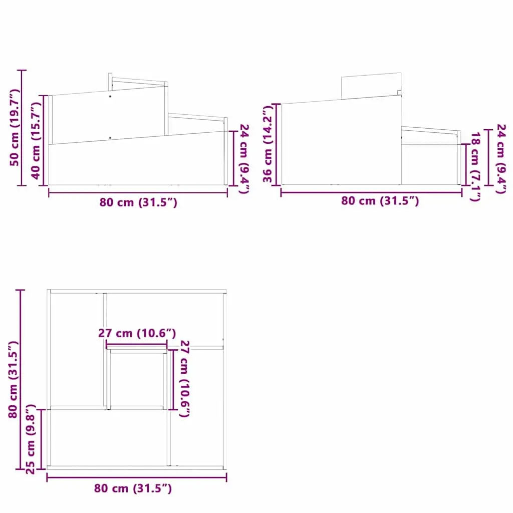 Garden Planter Cold-rolled Steel 80x80x50cm Black