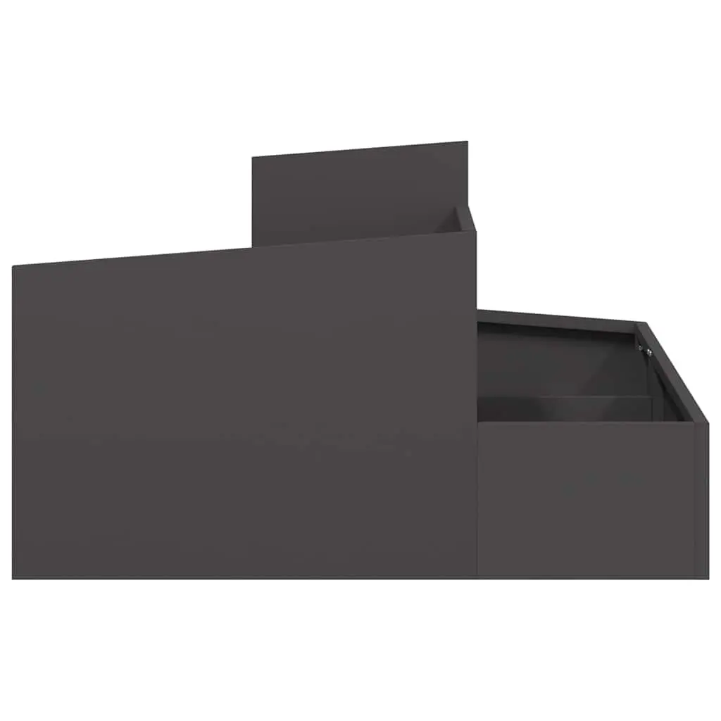 Garden Planter Cold-rolled Steel 80x80x50cm Black