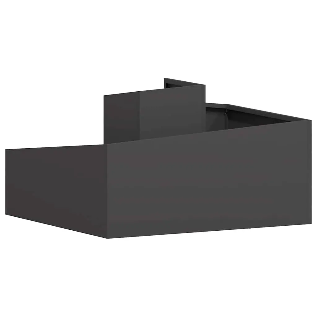 Garden Planter Cold-rolled Steel 80x80x50cm Black