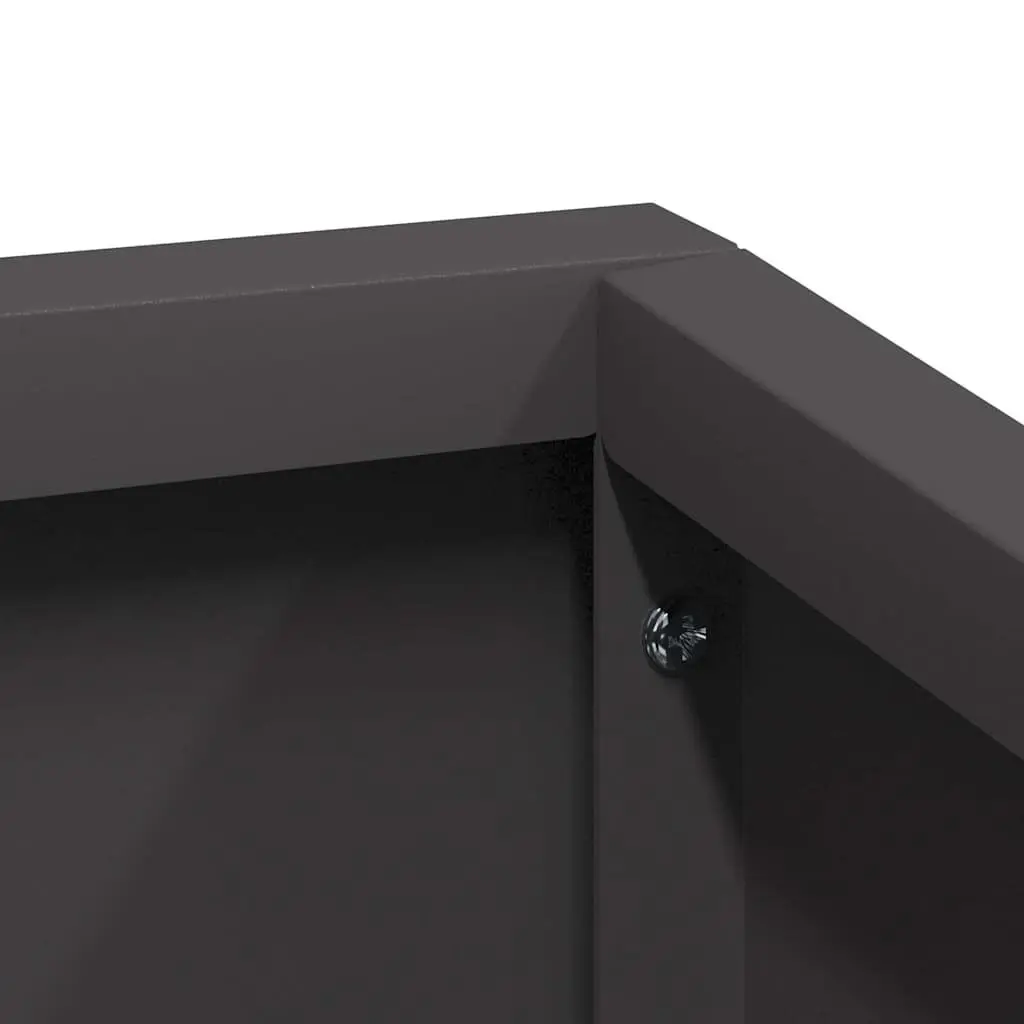 Garden Planter Cold-rolled Steel 80x80x50cm Black