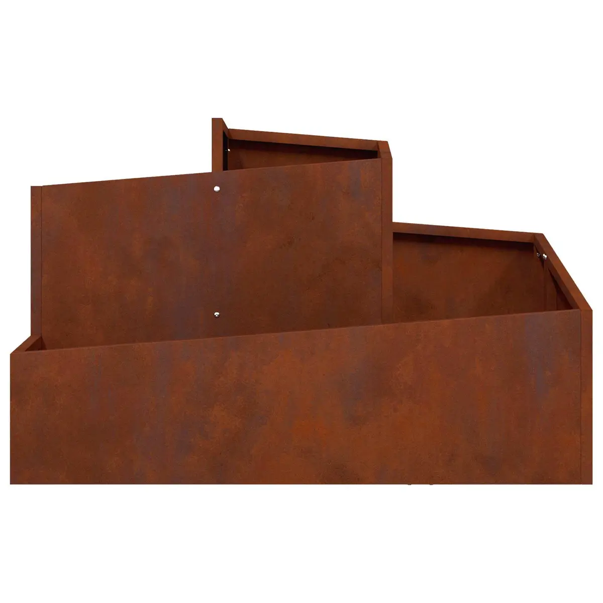Garden Planter Weathering Steel 80 x 80 x 50 cm Brown Square Outdoor Raised Bed