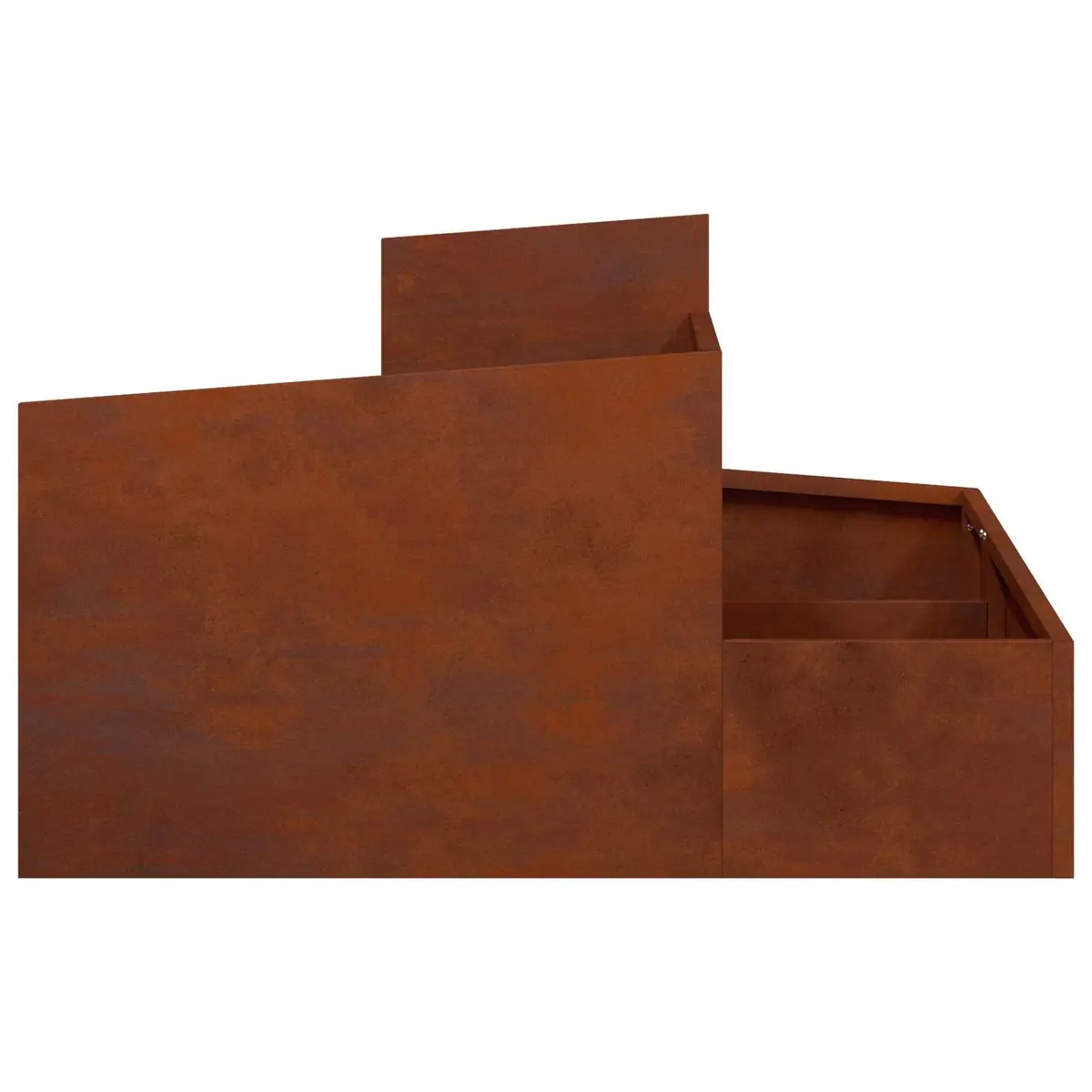 Garden Planter Weathering Steel 80 x 80 x 50 cm Brown Square Outdoor Raised Bed