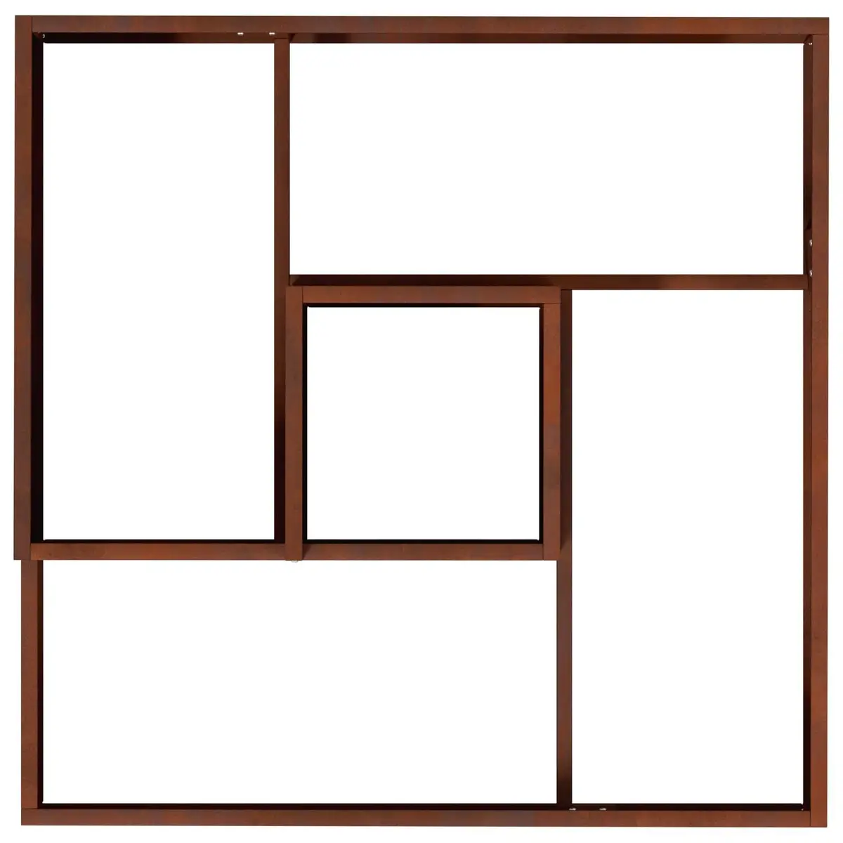 Garden Planter Weathering Steel 80 x 80 x 50 cm Brown Square Outdoor Raised Bed