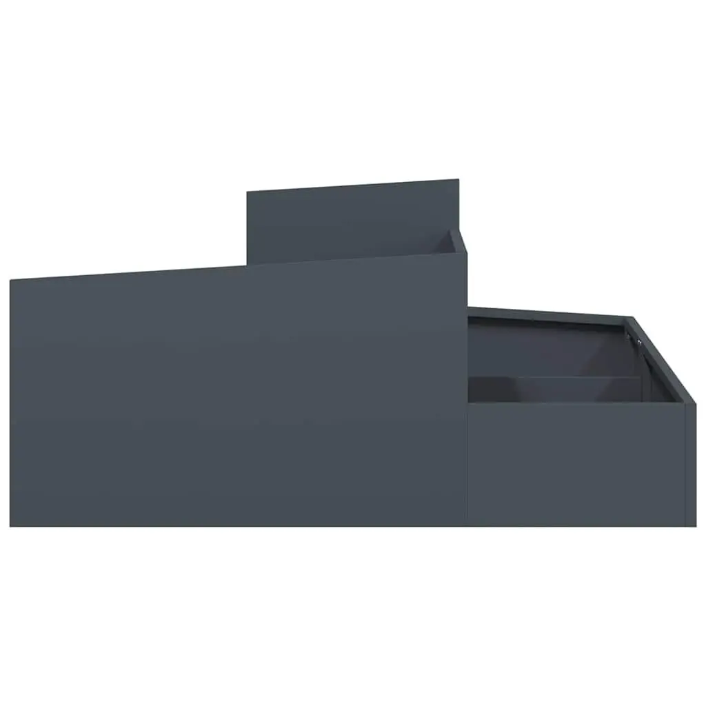 Large Outdoor Anthracite Metal Garden Planter 100x100x50cm