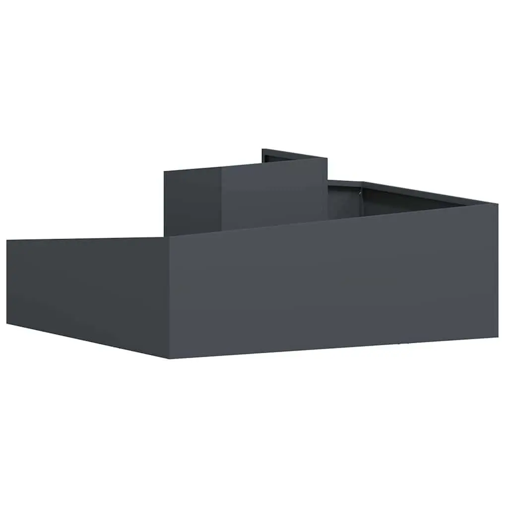 Large Outdoor Anthracite Metal Garden Planter 100x100x50cm