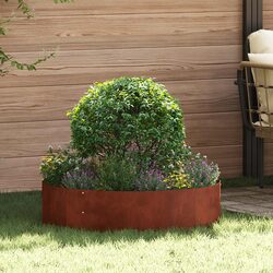 80x80x20cm Outdoor Weathering Steel Planter Ring Set of 5