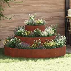 Durable Square Metal Garden Planter for Outdoor Use 120x120x20cm
