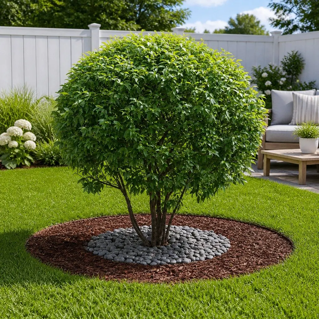 Rusty Brown Tree Ring Protector Set of 5 for Garden Edging