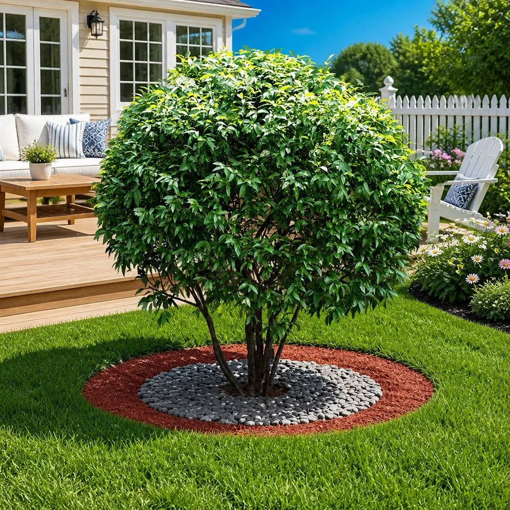 Rusty Brown Tree Ring Set 5 pcs for Outdoor Gardens