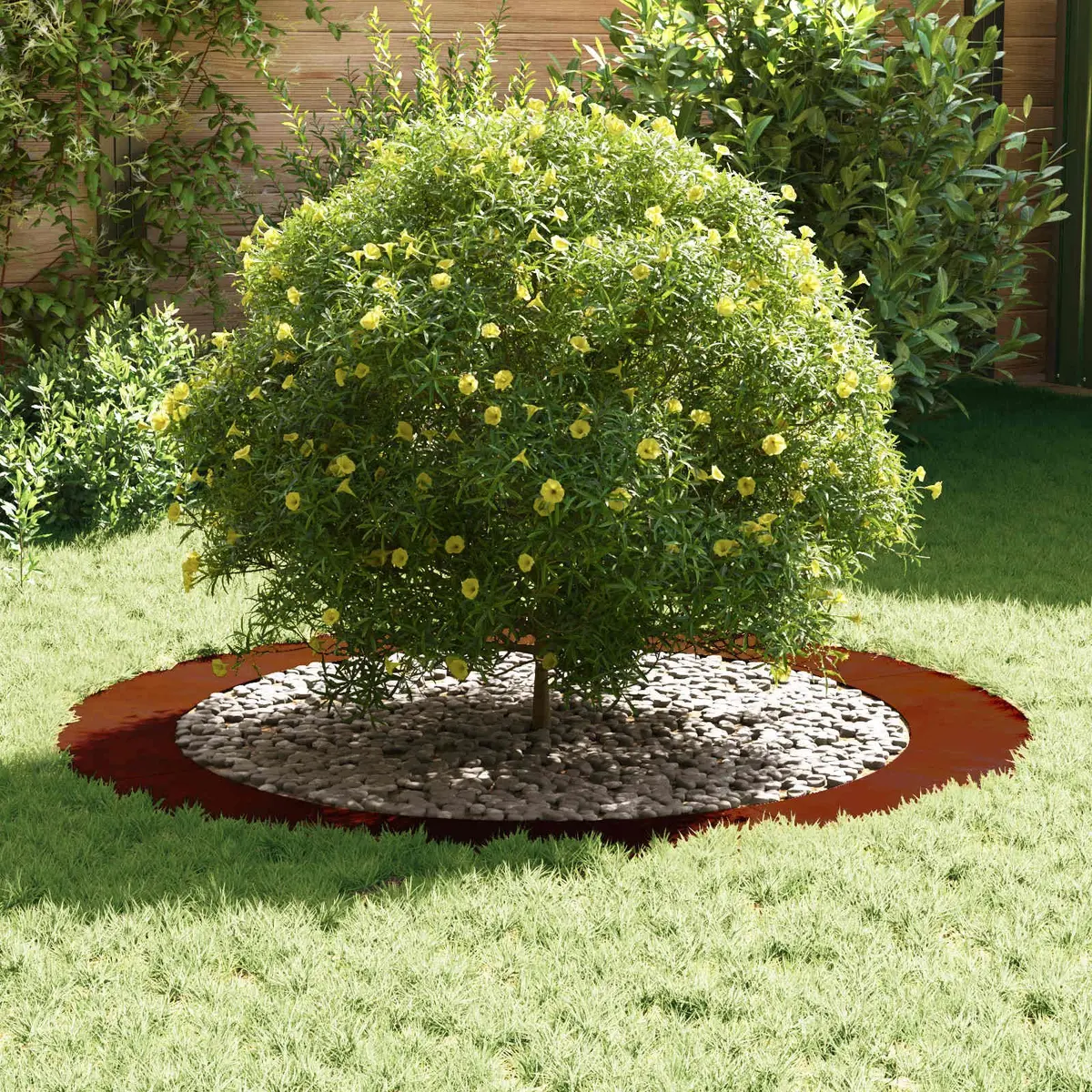 Rusty Brown Decorative Tree Ring for Gardens