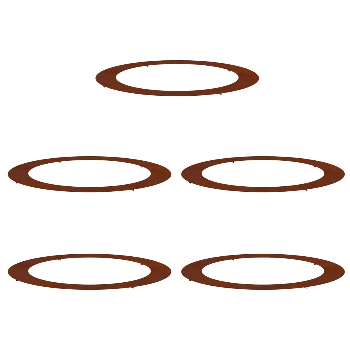 Brown Tree Ring Set for Outdoor Gardens 5 Pieces