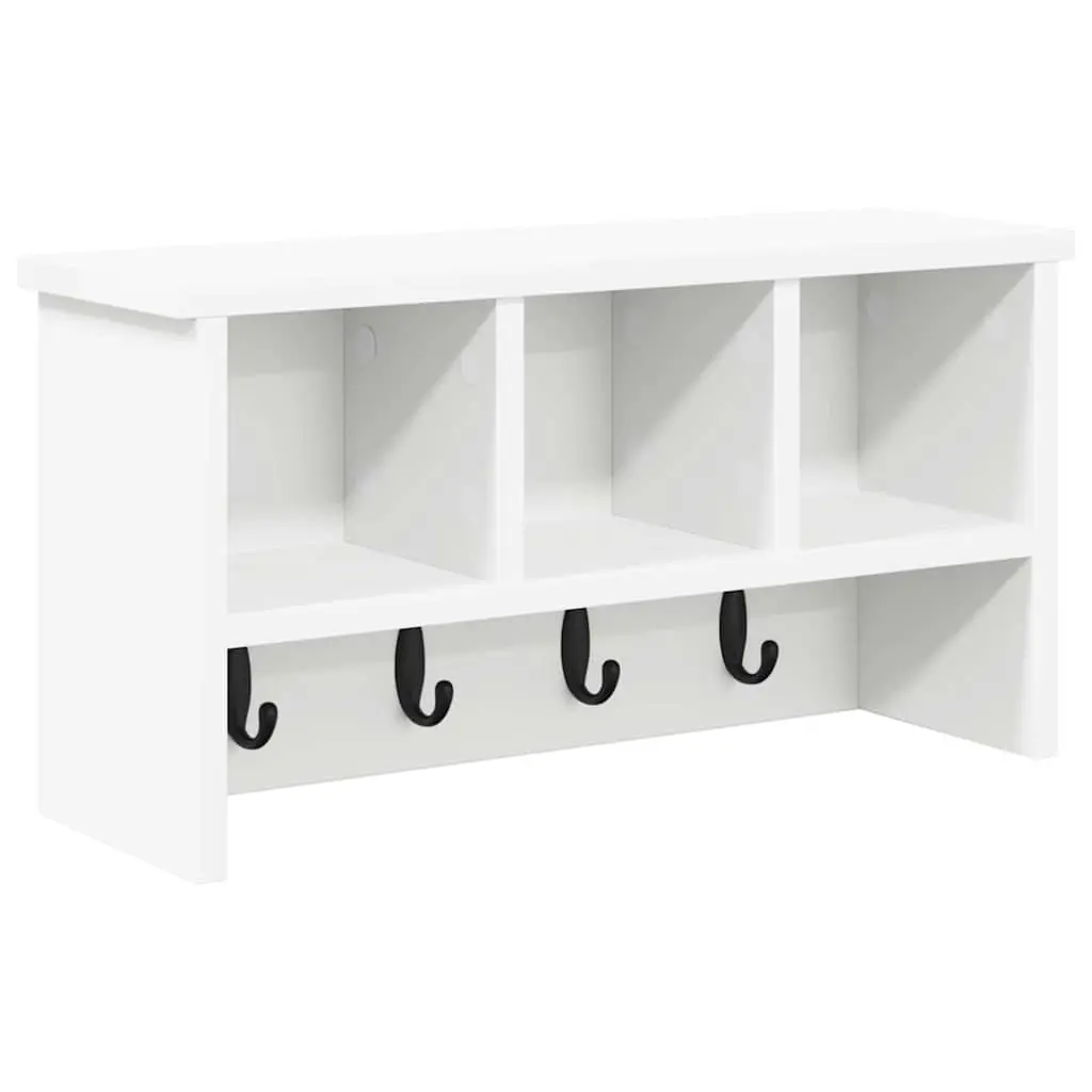 Wall-Mounted Coat Rack with Storage Shelves