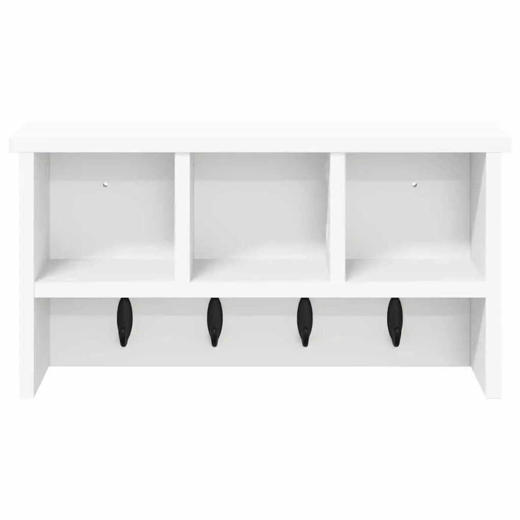 Wall-Mounted Coat Rack with Storage Shelves