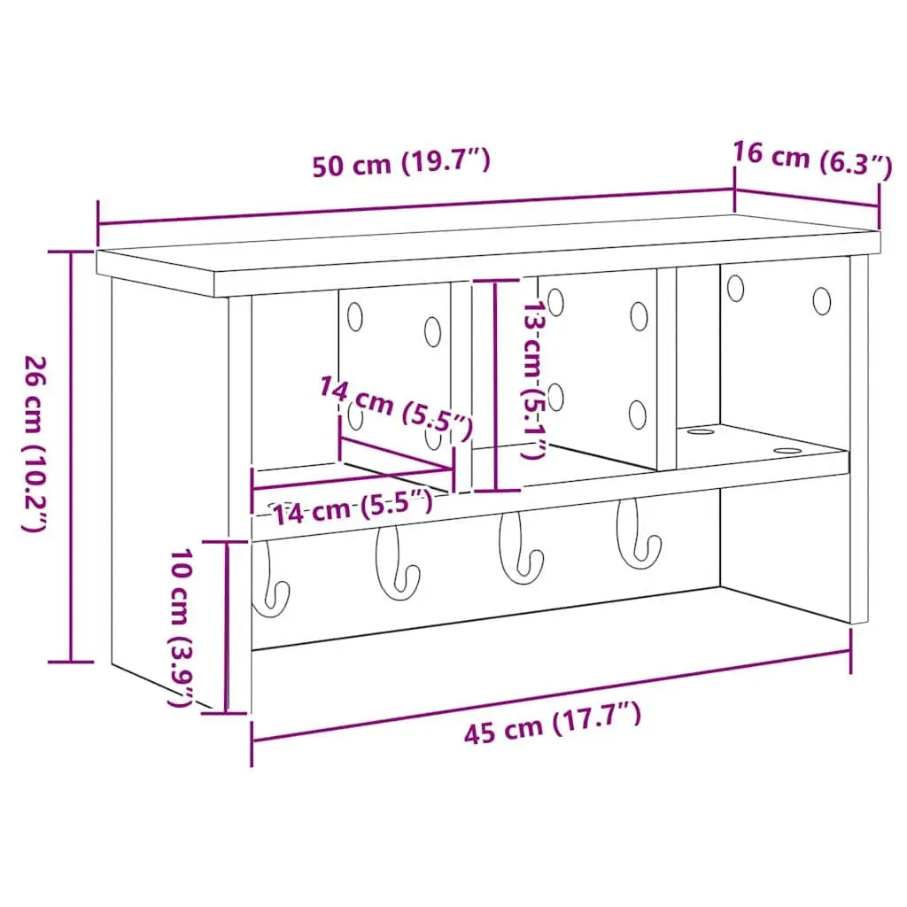Wall-Mounted Coat Rack with Storage Shelves