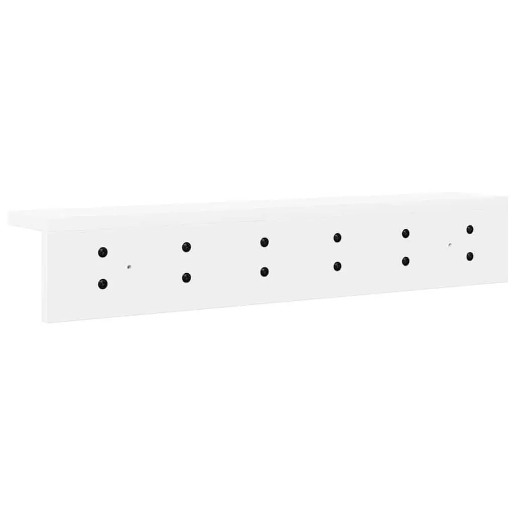 Wall-Mounted Coat Rack Engineered Wood 60cm White