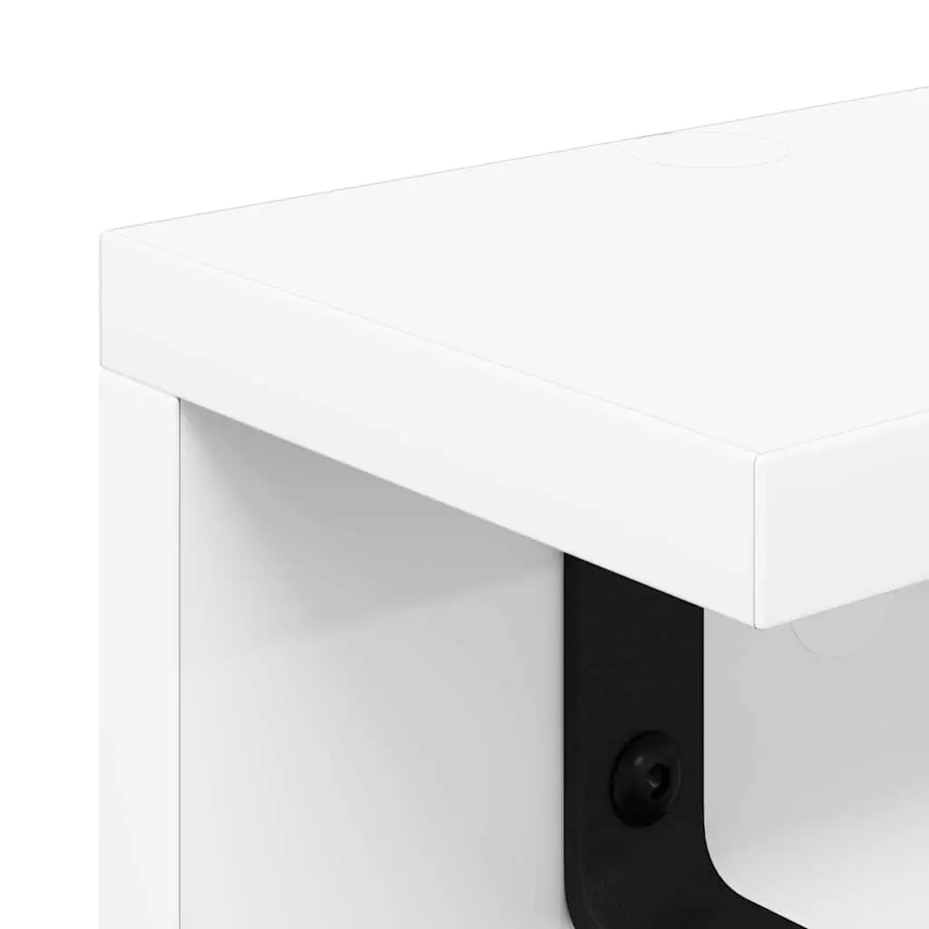 Wall-Mounted Coat Rack Engineered Wood 60cm White