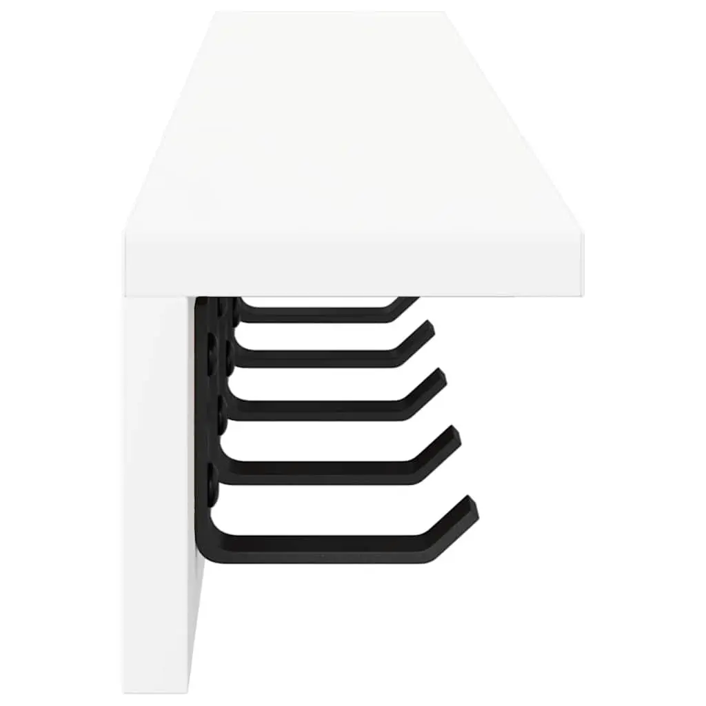 Wall-Mounted Coat Rack Engineered Wood 80 x 10.5 x 10.5 cm White
